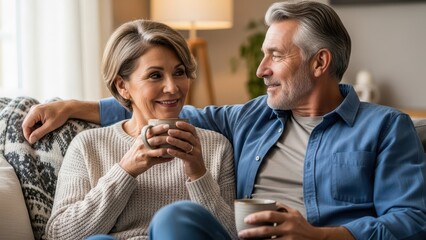 Couple talking on sofa — unspoken expectations